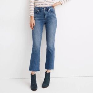 Madewell Cali Demi-Boot Jeans with Raw Hem - Size 28